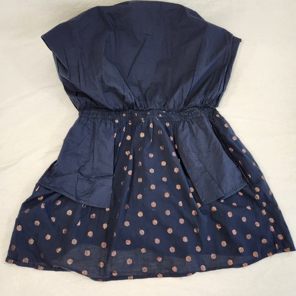 J.CREW Navy Blue Elastic Waist Pull On Skirt Size S Style L9747 97% Cotton NEW! - Picture 5 of 16